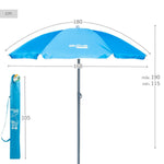 Sonnenschirm Aktive Blau Ø 180 cm 180 x 187,5 x 180 cm 180 x 190 x 180 cm UV50 (12 Stück)