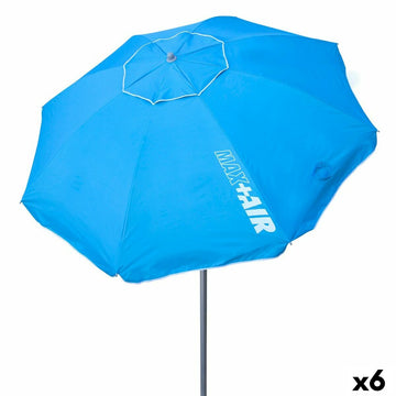 Sonnenschirm Aktive Blau Ø 200 cm 200 x 200 x 200 cm 200 x 198,5 x 200 cm UV50 (6 Stück)