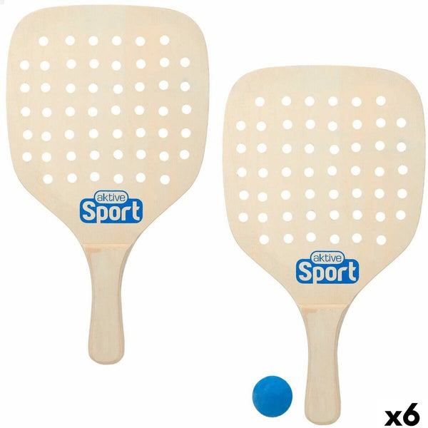 Strandschläger mit Ball Aktive 22 x 39 cm (6 Stück)