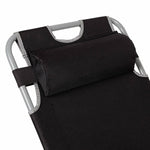 Liegestuhl Aktive Schwarz 177 x 34 x 47 cm