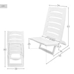 Gepolsterte Campingstuhl Aktive 38 x 65 x 36 cm (4 Stück)