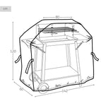 Schutzhülle für Grill Aktive Schwarz 4 Stück 142 x 120 x 60 cm