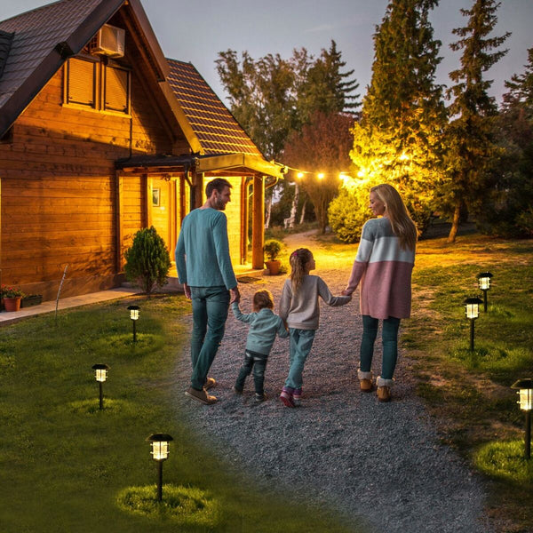 Solar-Gartenpfahl-Set Aktive 2 Stücke Edelstahl Kunststoff 13 x 55 x 13 cm (4 Stück)