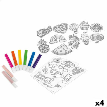 Bastelset Cra-Z-Art Aufkleber Kunststoff (4 Stück)