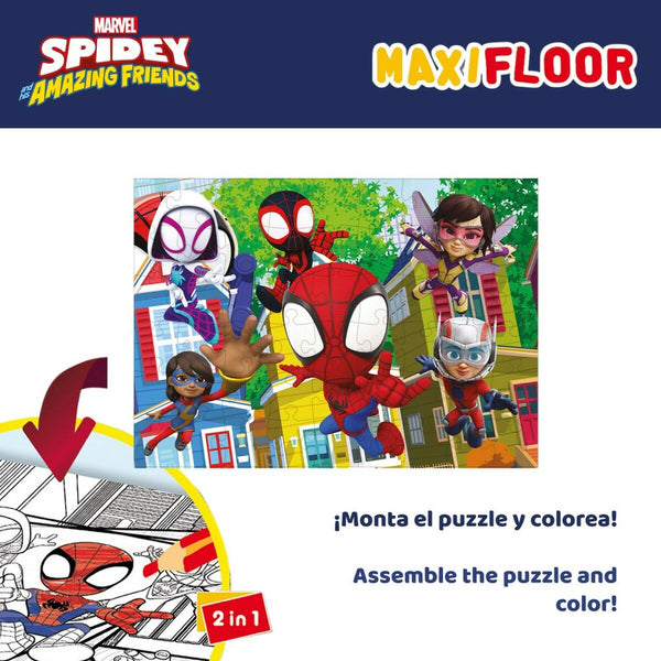 Set mit 4 Puzzeln Spidey 35 x 1,5 x 25 cm 48 Stücke (6 Stück)