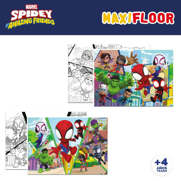 Set mit 4 Puzzeln Spidey 35 x 1,5 x 25 cm 48 Stücke (6 Stück)