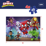 Set mit 4 Puzzeln Spidey 35 x 1,5 x 25 cm 48 Stücke (6 Stück)