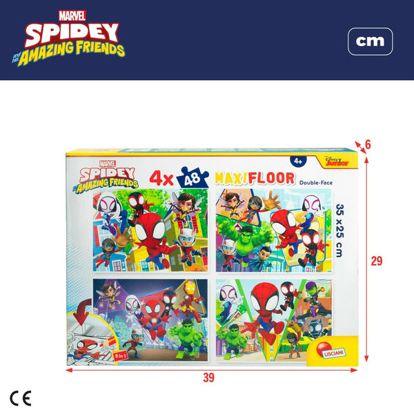 Set mit 4 Puzzeln Spidey 35 x 1,5 x 25 cm 48 Stücke (6 Stück)