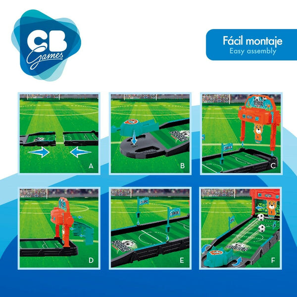 Geschicklichkeitsspiel Colorbaby Football 6 Stück