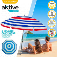 Sonnenschirm Aktive Blau Rot Bunt Silberfarben Ø 160 cm 160 x 167 x 160 cm (12 Stück)