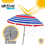Sonnenschirm Aktive Blau Rot Bunt Silberfarben Ø 160 cm 160 x 167 x 160 cm (12 Stück)