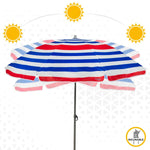 Sonnenschirm Aktive Blau Rot Bunt Silberfarben Ø 160 cm 160 x 167 x 160 cm (12 Stück)