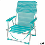 Strandstuhl Aktive türkis 44 x 72 x 35 cm Aluminium Biegsam (4 Stück)