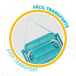 Strandstuhl Aktive türkis 44 x 72 x 35 cm Aluminium Biegsam (4 Stück)