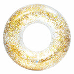 Aufblasbarer Donut-Schwimmhilfe Intex Durchsichtig Glitzernd Ø 119 cm (6 Stück)