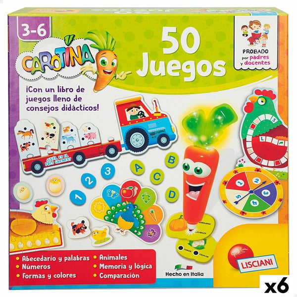 Lernspiel Lisciani Giochi Carotina Baby 50 Juegos 4,5 x 14,5 x 3,5 cm Elektronisches (6 Stück)