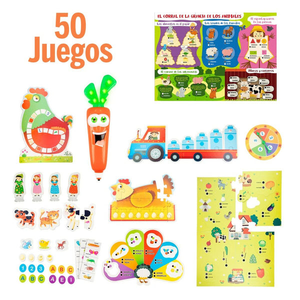 Lernspiel Lisciani Giochi Carotina Baby 50 Juegos 4,5 x 14,5 x 3,5 cm Elektronisches (6 Stück)