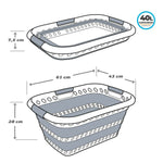 Faltbarer Wäschekorb Aktive Polypropylen TPR 61 x 7,5 x 43 cm 61 x 28 x 43 cm (4 Stück)