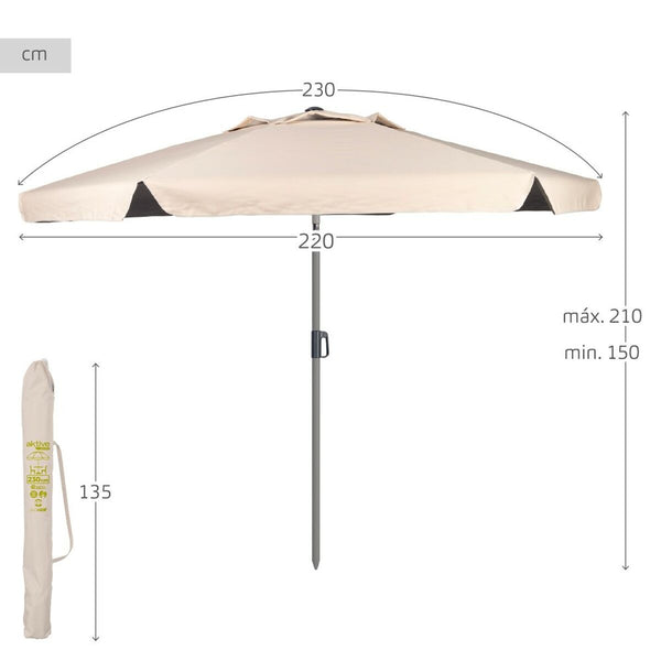 Solskærm Aktive 230 x 210 x 230 cm (2 Stück)