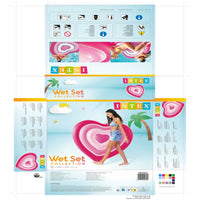 Luftmatratze Intex Herz 135 x 155 x 25 cm Rosa (6 Stück)