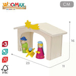 Weihnachtskrippe Woomax Holz plywood 23 x 16 x 11 cm (4 Stück)