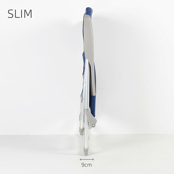 Strandstuhl Aktive Marineblau 47 x 89 x 56 cm (4 Stück)