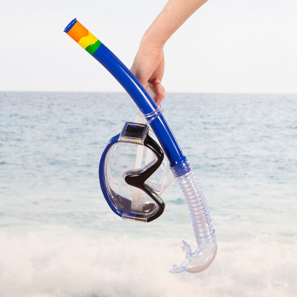 Taucherbrille mit Schnorchel AquaSport Blau (6 Stück)