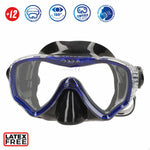 Taucherbrille mit Schnorchel AquaSport Blau Rot (6 Stück)