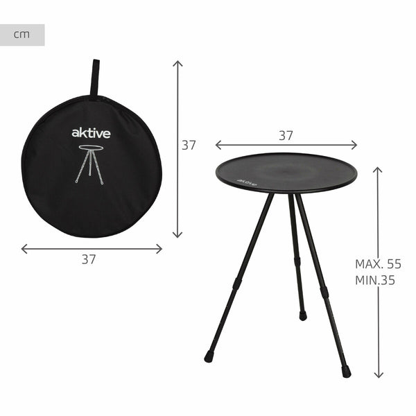 Table Klapptisch Aktive Schwarz 37 x 55 x 37 cm (4 Stück)