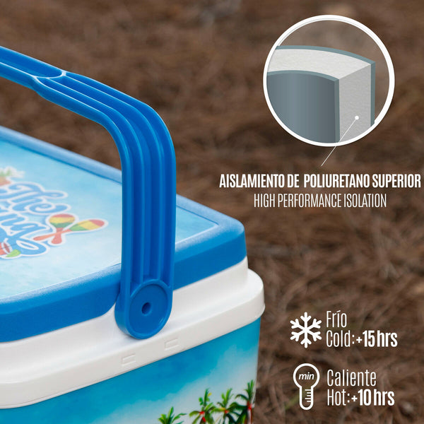 Robuste tragbare Kühlbox Aktive 5 L 28 x 19 x 21 cm Blau (6 Stück)