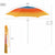 Sonnenschirm Aktive Bunt 180 x 195 x 180 cm (6 Stück)