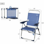 Strandstuhl Aktive 48 x 100 x 60 cm (2 Stück)