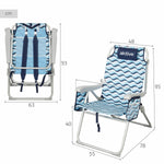 Strandstuhl Aktive 48 x 95 x 78 cm (2 Stück)
