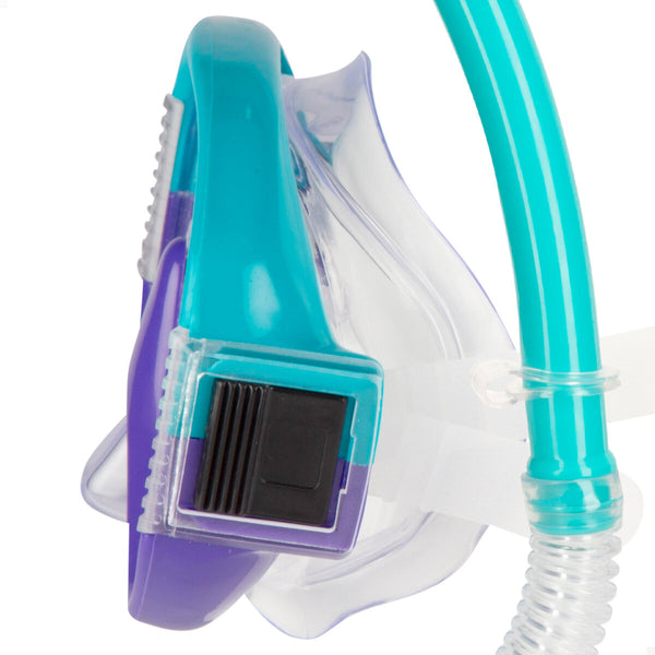 Taucherbrille mit Schnorchel AquaSport türkis (6 Stück)