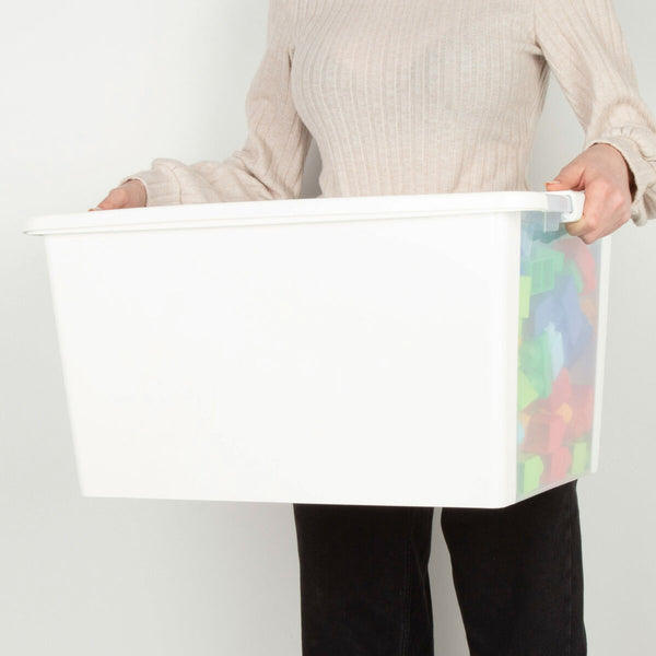 Aufbewahrungsbox mit Deckel Curver Weiß Kunststoff 40 L 55 x 28 x 35 cm (5 Stück)
