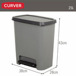 Mülltonne Curver Dunkelgrau Kunststoff 25 L (5 Stück)