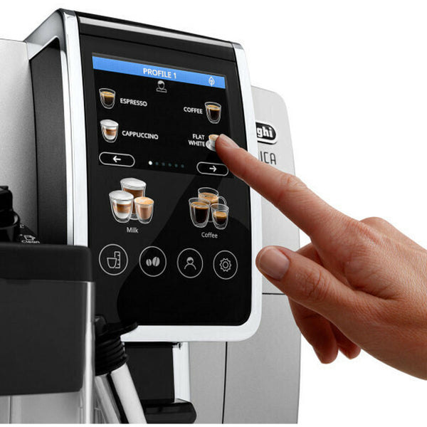 Superautomatische Kaffeemaschine DeLonghi ECAM 380.85.SB Schwarz Silberfarben 1450 W 15 bar 2 Kopper 300 g 1,8 L