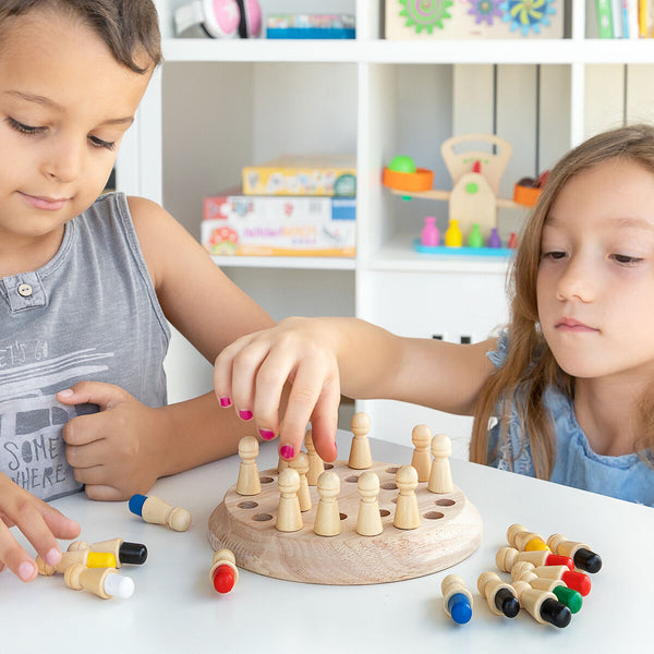 Memory-Schach aus Holz Taeda InnovaGoods 26 Stücke