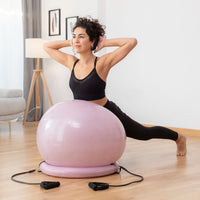 Yoga-Ball mit Stabilitätsring und Widerstandsbändern Ashtanball InnovaGoods