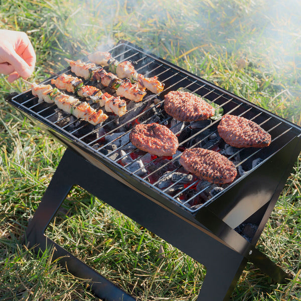 Klappbarer tragbarer Grill für die Verwendung mit Holzkohle FoldyQ InnovaGoods