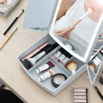 Klappbarer Spiegel mit LED und 3-in-1-Make-up-Organizer Panomir InnovaGoods