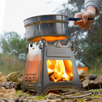 Zerlegbarer Campingkocher aus Stahl Flamet InnovaGoods