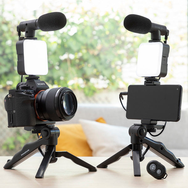 Vlogging Kit mit Licht, Mikrofon und Fernbedienung Plodni InnovaGoods 6 Stücke