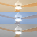 Deckenventilator mit LED-Licht und 3 ABS-Flügeln Wuled InnovaGoods Holz 36 W 52" Ø132 cm