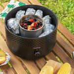 Tragbarer rauchfreier Holzkohlegrill InnovaGoods Eisen (Restauriert B)