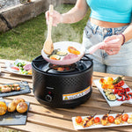 Tragbarer rauchfreier Holzkohlegrill CleanQ InnovaGoods