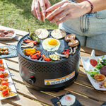 Tragbarer rauchfreier Holzkohlegrill InnovaGoods Eisen (Restauriert B)