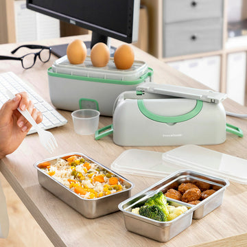 Elektrische 3-in-1-Dampf-Lunchbox mit Rezepten Beneam InnovaGoods ABS Kunststoff rechteckig (Restauriert B)