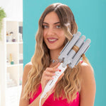 Dreifacher-Keramik-Lockenstab InnovaGoods TRILER Grau (Restauriert A)