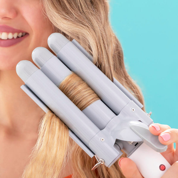 Dreifacher-Keramik-Lockenstab InnovaGoods TRILER Grau (Restauriert A)
